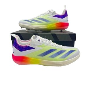 ADIZERO Adizero Electric+ Warp Speed Baseball Cleats White IG3489 RAINBOW Neon